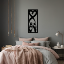Ballet Shoes with Heart Silhouette – Pink Metal Wall Art - KAFGP183