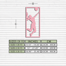 Volleyball Player Silhouette Metal Wall Art - Pink Modern Sports Décor - KAFGP186