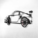 2019 Porsche 911 GT2 RS Wall Art – Steel Cut with Spinning Wheels-KAFMEKA006