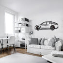 2022 Porsche Panamera 4S Wall Art – Steel Silhouette with Spinning Wheels-KAFMEKA009