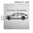 2022 Porsche Panamera 4S Wall Art – Steel Silhouette with Spinning Wheels-KAFMEKA009
