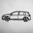 2022 Volkswagen Golf GTI Wall Art – Steel Silhouette with Spinning Wheels-KAFMEKA010