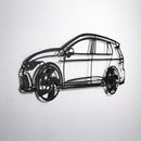 2022 Volkswagen Golf GTI Wall Art – Steel Silhouette with Spinning Wheels-KAFMEKA010