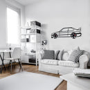 BMW E36 M3 Wall Art – Classic Steel Silhouette with Spinning Wheels-KAFMEKA015