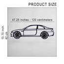 BMW E46 M3 Wall Art – Steel Silhouette with Spinning Wheels-KAFMEKA016