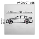 BMW M3 Wall Art – F80 Steel Silhouette with Spinning Wheels-KAFMEKA017