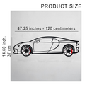 Bugatti Wall Art – Luxury Steel Silhouette with Spinning Wheels-KAFMEKA018