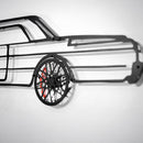 Chevrolet Impala Wall Art – Classic Steel Silhouette with Spinning Wheels-KAFMEKA019