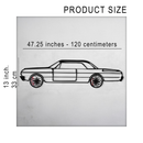 Chevrolet Impala Wall Art – Classic Steel Silhouette with Spinning Wheels-KAFMEKA019