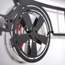1969 Chevrolet Camaro Wall Art – Classic Steel Silhouette with Spinning Wheels-KAFMEKA021