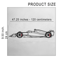 Formula 1 Wall Art – Steel Silhouette Racing Car with Spinning Wheels-KAFMEKA023