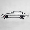 1985 Ferrari 400i Wall Art – Classic Steel Silhouette with Spinning Wheels-KAFMEKA024