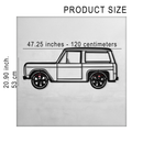 1972 Ford Bronco Wall Art – Classic 4x4 Steel Silhouette with Spinning Wheels-KAFMEKA026