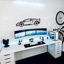 Lamborghini Wall Art – Exotic Supercar Steel Silhouette with Spinning Wheels-KAFMEKA030
