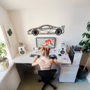 McLaren Wall Art – Exotic Supercar Steel Silhouette with Spinning Wheels-KAFMEKA031