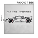 McLaren Wall Art – Exotic Supercar Steel Silhouette with Spinning Wheels-KAFMEKA031