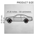1990 Mercedes-Benz 500 SEC Wall Art – Steel Silhouette with Spinning Wheels-KAFMEKA032