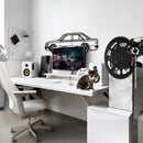 Mercedes W124 Wall Art – Classic Steel Silhouette with Spinning Wheels-KAFMEKA035