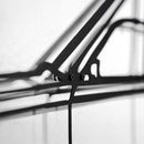 Mercedes W124 Wall Art – Classic Steel Silhouette with Spinning Wheels-KAFMEKA035