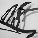 Porsche 911 GT Wall Art – Steel Silhouette with Spinning Wheels-KAFMEKA037