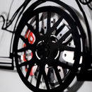 Porsche 911 GT Wall Art – Steel Silhouette with Spinning Wheels-KAFMEKA037