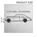 Rolls-Royce Silver Wall Art – Classic Luxury Steel Silhouette with Spinning Wheels-KAFMEKA040