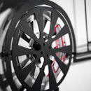 Tesla Model S Wall Art – Electric Car Steel Silhouette with Spinning Wheels-KAFMEKA045