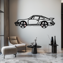 Porsche 911 Classic Metal Wall Art – Rotating Wheel Automotive Silhouette, Premium Gift for Car Lovers- KAFMEKA049