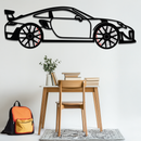 Porsche 911 GT2 Metal Wall Art – Rotating Wheel Motorsport Silhouette | Premium Gift for Car Enthusiasts ,KAFMEKA050