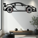 Porsche 911 GT2 Metal Wall Art – Rotating Wheel Motorsport Silhouette | Premium Gift for Car Enthusiasts ,KAFMEKA050