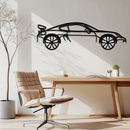 Porsche 911 GT2 Metal Wall Art – Rotating Wheel Motorsport Silhouette | Premium Gift for Car Enthusiasts,KAFMEKA052