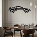 Porsche 911 GT2 Metal Wall Art – Rotating Wheel Motorsport Silhouette | Premium Gift for Car Enthusiasts,KAFMEKA052