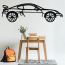 Porsche 911 GT2 Metal Wall Art – Rotating Wheel Motorsport Silhouette | Premium Gift for Car Enthusiasts,KAFMEKA052