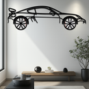 Porsche 911 GT2 Metal Wall Art – Rotating Wheel Motorsport Silhouette | Premium Gift for Car Enthusiasts,KAFMEKA052