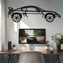 Porsche 911 GT2 Metal Wall Art – Rotating Wheel Motorsport Silhouette | Premium Gift for Car Enthusiasts,KAFMEKA052