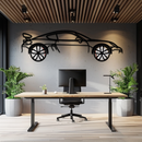 Porsche 911 GT2 Metal Wall Art – Rotating Wheel Motorsport Silhouette | Premium Gift for Car Enthusiasts,KAFMEKA052