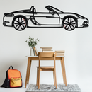 Porsche 718 Boxster GTS Metal Wall Art – Rotating Wheels – Luxury Car Silhouette Decor,KAFMEKA053