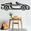 Porsche 718 Spyder Metal Wall Art – Rotating Wheel Car Silhouette Decor for Garage & Gifts,KAFMEKA054