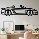 Porsche 718 Spyder Metal Wall Art – Rotating Wheel Car Silhouette Decor for Garage & Gifts,KAFMEKA054