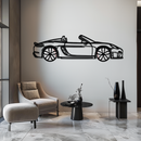 Porsche 718 Spyder Metal Wall Art – Rotating Wheel Car Silhouette Decor for Garage & Gifts,KAFMEKA054