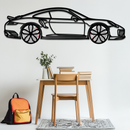 Porsche 911 Turbo S Silhouette Metal Wall Art – Rotating Wheel Automotive Decor Gift 🏎️🔥,KAFMEKA056