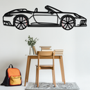 Porsche 911 (992) Convertible Silhouette Metal Wall Art – Rotating Wheel Luxury Car Decor Gift 🌟🏎️,KAFMEKA057