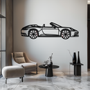 Porsche 911 (992) Convertible Silhouette Metal Wall Art – Rotating Wheel Luxury Car Decor Gift 🌟🏎️,KAFMEKA057