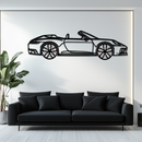 Porsche 911 (992) Convertible Silhouette Metal Wall Art – Rotating Wheel Luxury Car Decor Gift 🌟🏎️,KAFMEKA057
