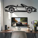 Porsche 911 (992) Convertible Silhouette Metal Wall Art – Rotating Wheel Luxury Car Decor Gift 🌟🏎️,KAFMEKA057