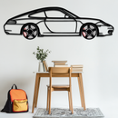 Porsche 911 (996) Silhouette Metal Wall Art – Modern Classic Décor with Rotating Wheels 🏁🔥,KAFMEKA059