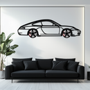Porsche 911 (996) Silhouette Metal Wall Art – Modern Classic Décor with Rotating Wheels 🏁🔥,KAFMEKA059