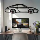 Porsche 911 (996) Silhouette Metal Wall Art – Modern Classic Décor with Rotating Wheels 🏁🔥,KAFMEKA059