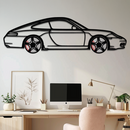 Porsche 911 (996) Silhouette Metal Wall Art – Modern Classic Décor with Rotating Wheels 🏁🔥,KAFMEKA059