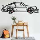 PORSCHE 911 SC Metal Wall Art – Classic Silhouette with Rotating Wheels 🚗✨KAFMEKA060